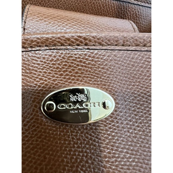 Coach Margot Carryall Brown Crossgrain Leather Shoulder Bag - Great Condition - Picture 6 of 16